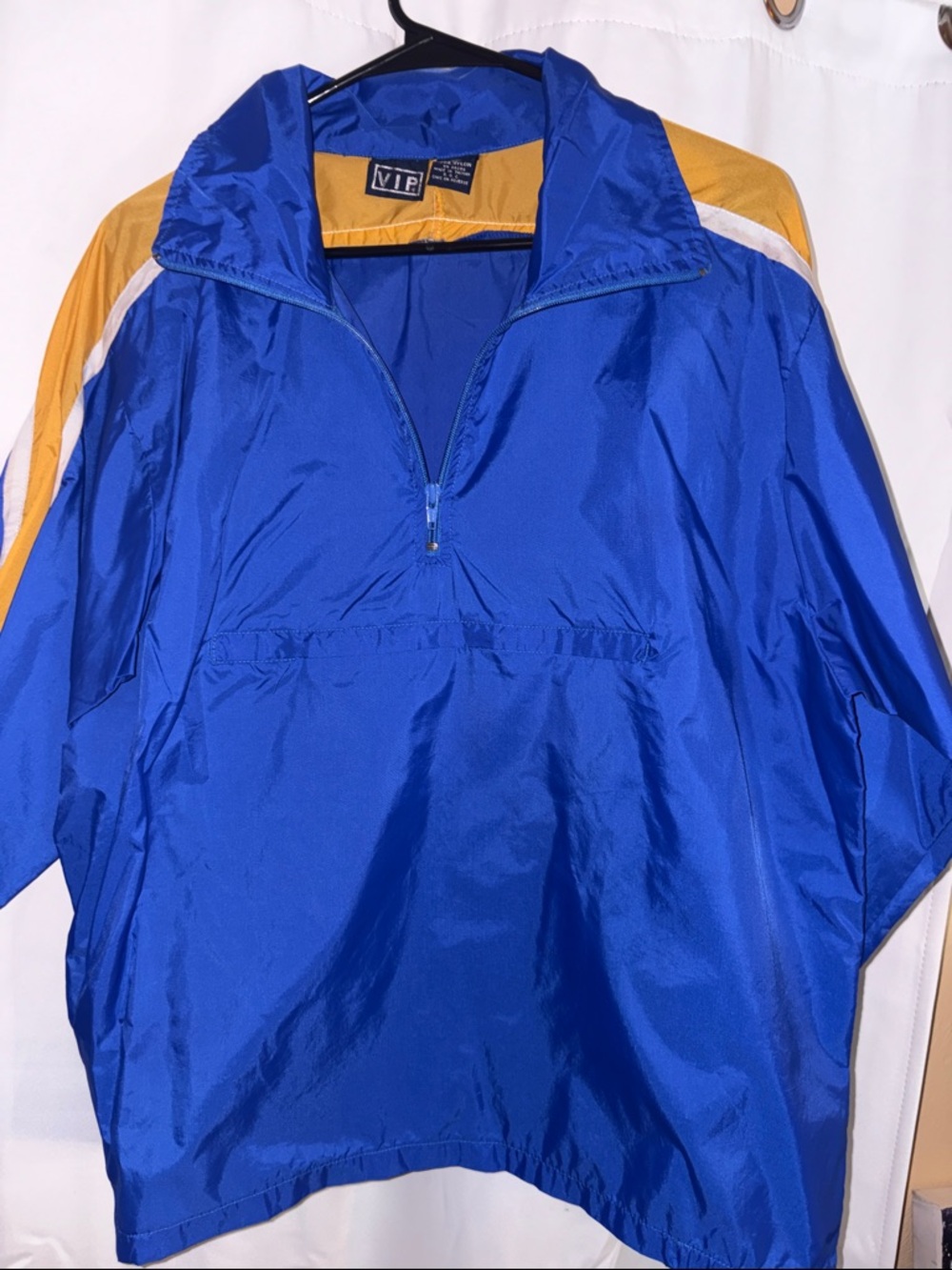 VIP Royal Blue Pullover with Gold & White Shoulder Stripes